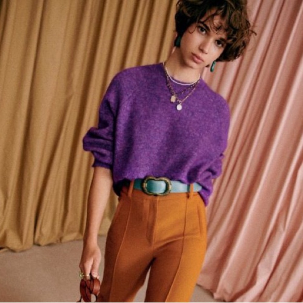 Sezane Louise Jumper - Purple XXXL - Picture 2 of 8
